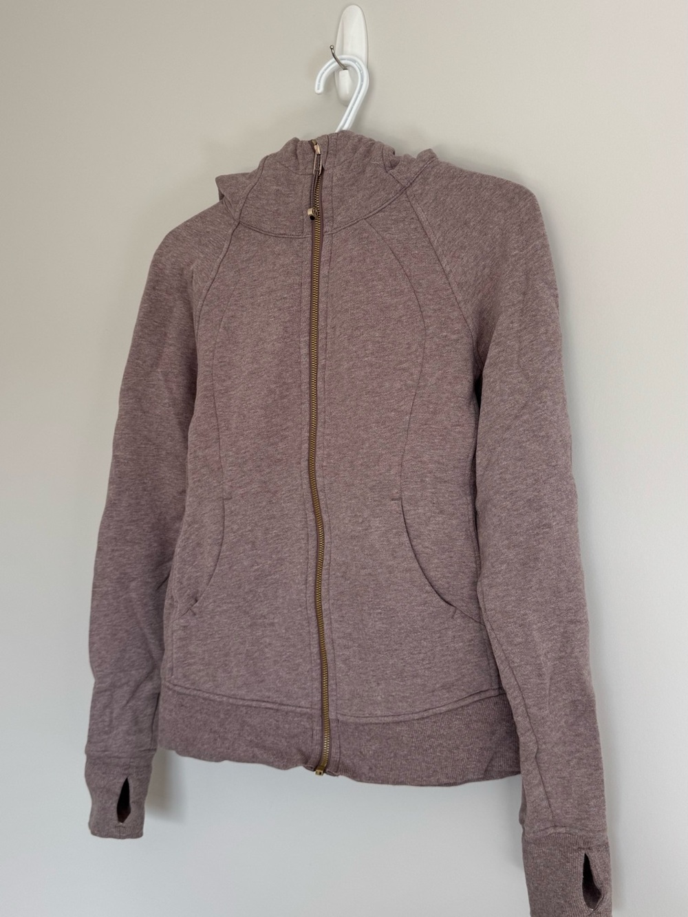 Lululemon Scuba Hoodie *Light Cotton Fleece Heathered Misty Mocha Size 6